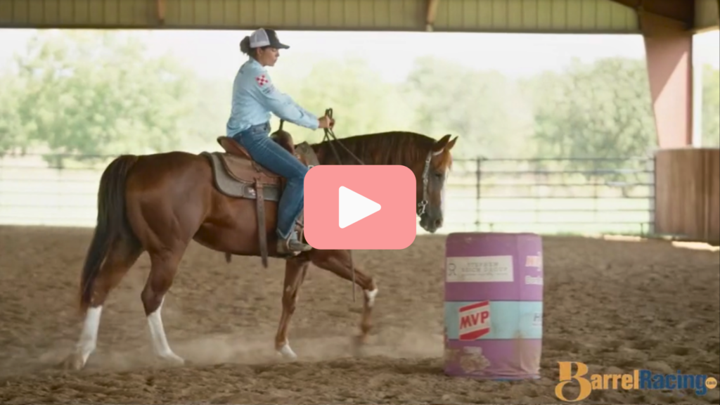 Ryann Pedone approaches a barrel