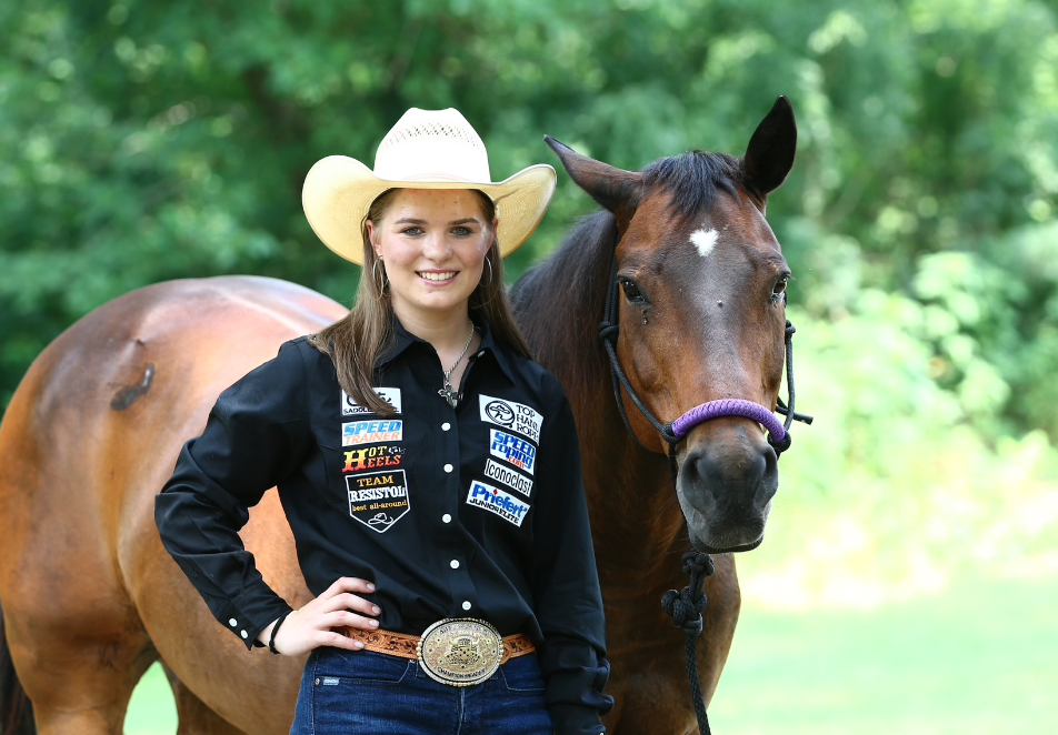 Hali Williams credits senior mare "Sassy" with teaching her how to keep a finished horse working well.