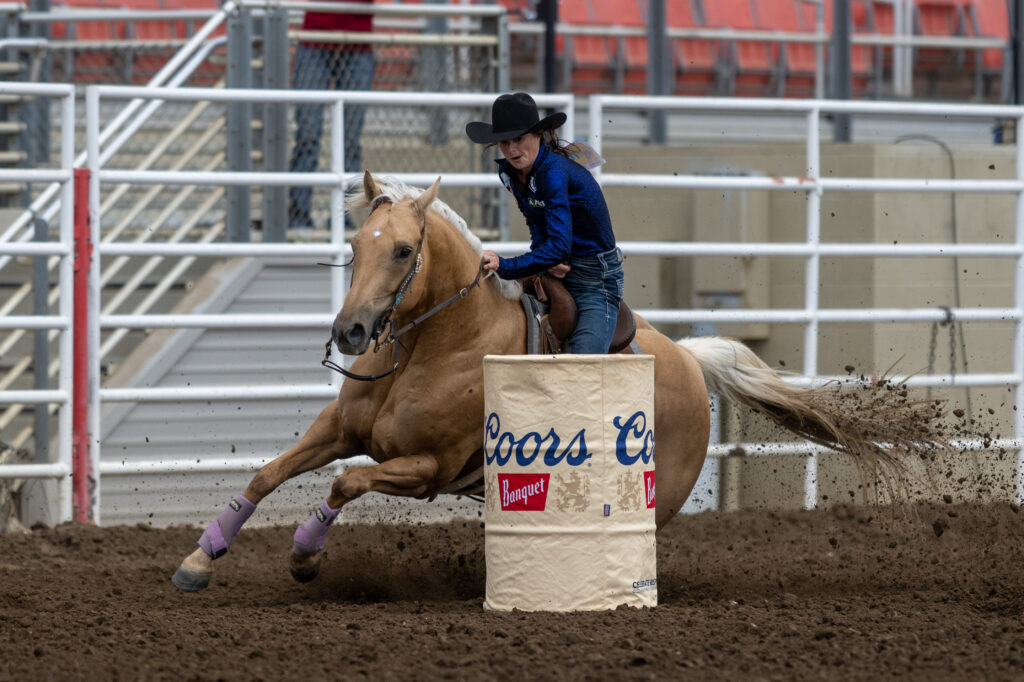 Hayle Stillwell turns a barrel on Buncha Dinero