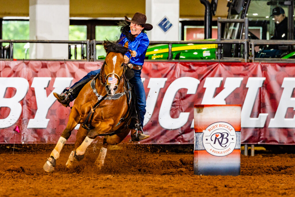 Heidi Gunderson turns a barrel