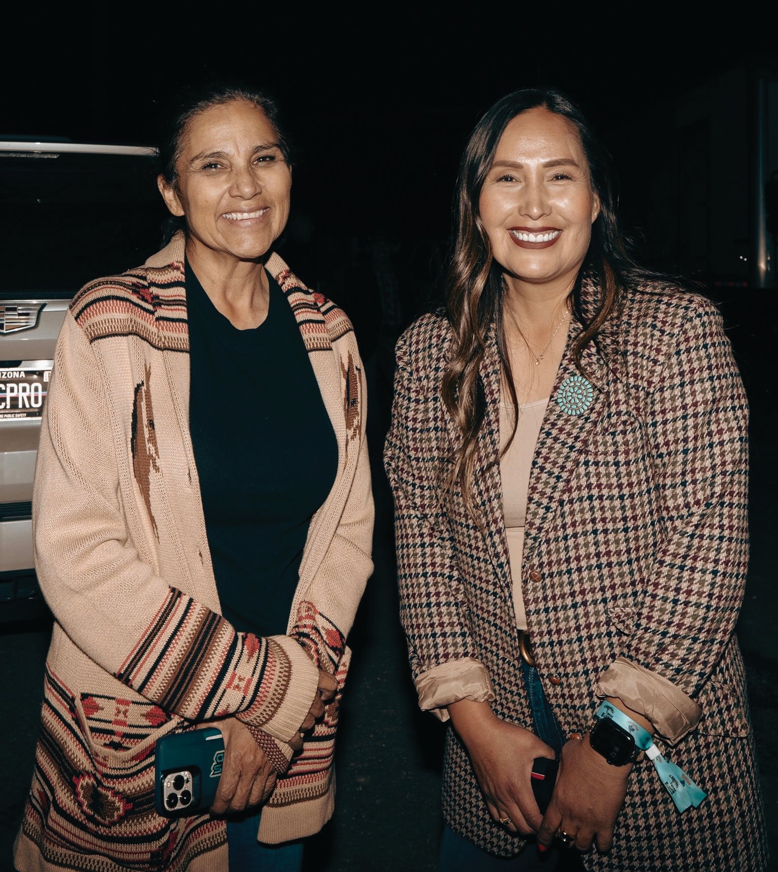 Carol Holyan and Jamie Arviso smiling together