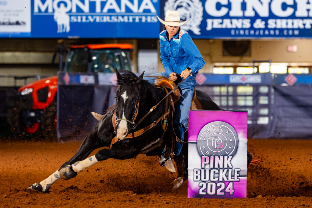 Dashin Jack Sparrow and Lexi Benson barrel racing