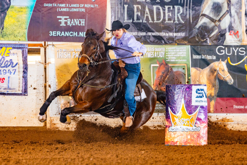 Catherine Asmussen and Girl Cartel LBH winning round two of the South Valley Equine Derby