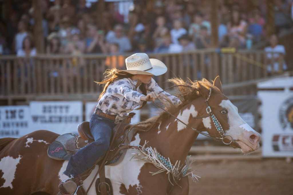 Brittany Barnett barrel racing on Paint
